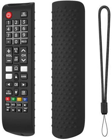 Fiorky Coque de Protection en Silicone pour télécommande Sam-Sung Smart TV BN59-01315A 01315B, Coque antidérapante, résistante aux Chocs, Housse de Protection avec Cordon, Lavable