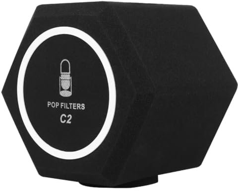 Naemriee Mic Noise Reduction Wind Screen C2 Microphone -Filter Acoustic for Record Studios Mic Sound-Absorbing Foam Vocal Isolation Ball