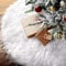 SHJOEE Plüsch Weihnachtsbaumdecke Weiß Weihnachtsbaum Rock Rund Christbaumdecke Kunstfell Tannenbaumdecke Christbaumständer Teppich Unterlage für Tannenbaum,Weihnachtsbaum Baumschmuck Weihnachtsdeko