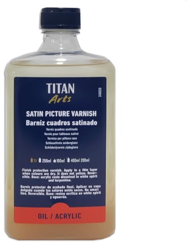 Barniz Cuadros Satinado Oleo Y Acrílico Titan 1 Lt
