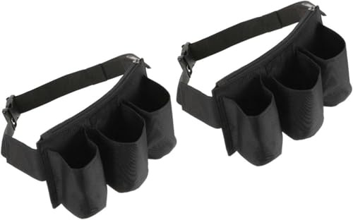 SUNYINA 2pcs Tool Bag Electrician Tool Holder Hairdresser Scissor Bag Case Hot Tools Detailing Bag Pockets Hanging Pouch Work Tools Spray Bottle Organizer Canvas Belt 4s Bracket