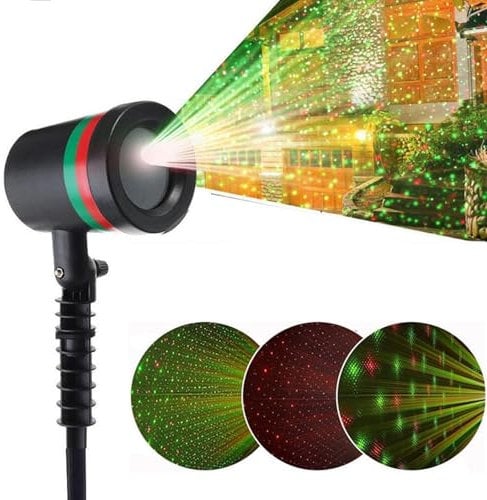 Garden Starry Sky Christmas Party Lights, Outdoor Lawn Projector Waterproof Strobe Light for Home Garden Birthday Wedding