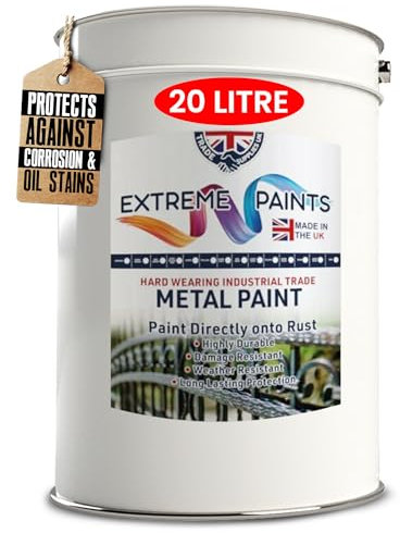 TRADE SUPPLIES UK - Extreme Metal Paint - Polyurethane-Based Durable Coating for Vehicles, Machinery & Metal Surfaces – Protects Against Rust & Corrosion - (Post Office Red, 20L)