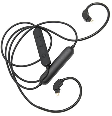 TIKATARER 2 Pin Iem Cable, Gaming Ear Buds with Mic Volume Control BT Earphone Cable 2 Pin Rechargeable Replace Upgrade Earbuds Cable Monitor Cable for Massdrop