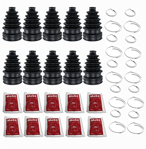 (Lot de 10) Soufflet de Cardan Universel avec Graisse et Collier compatible pour Tous Véhicules