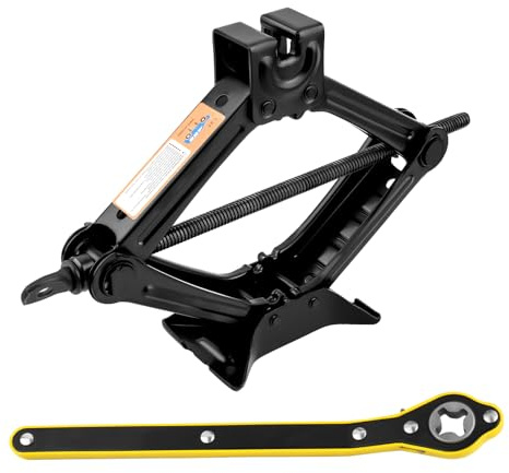 Scissor Jack for Car with Ratchet Wrench,1.5T (3307lbs) Capacity Scissor Car Jack Kit for Lifting Light Vehicles,Heavy Duty Vehicle Accessories Tire Jacks Lifting Range of 3.94-13.19