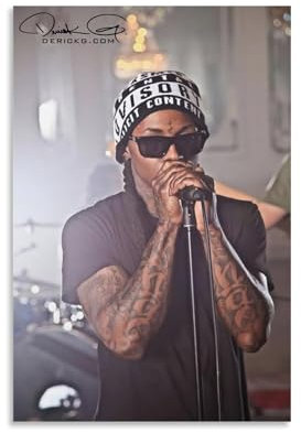 NLiangJi Lil Wayne Musikalbum, Poster, Raumdekoration, bedruckte Leinwand, 20 x 30 cm, ungerahmt, 1 Stück