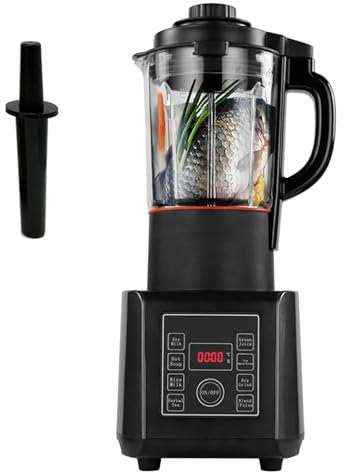 Power Blender Mixer with Heating Function - 1.75L Soup Maker & Nutrition Grinder, 8 Pre-Programmed Hot & Cold Settings, Household Smoothie Machine, Electric Juicer