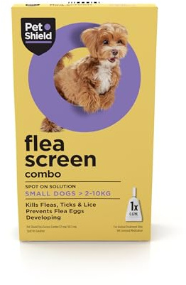 Flea Treatment for Dogs - Small Dog/Puppy, Kills Fleas, Ticks, Eggs, 1 Pip | Spot-On Treatment - Kills fleas in 24hrs, Provides up to 8 weeks treatment, 1 pipette