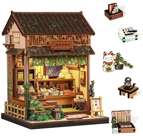 Endless Limit Book Nook Kit - Miniatur Puppenhaus mit LED-Beleuchtung: 3D Holz-Puzzle Buchstütze, Retro-Deko für Bücherregal, kreatives Geschenk (Kanmi-dokoro Kurihara)