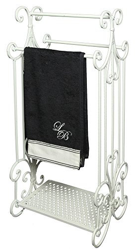 Handtuchständer Increto 92101 Handtuchhalter Landhaus Weiß Bad Möbel aus Metall