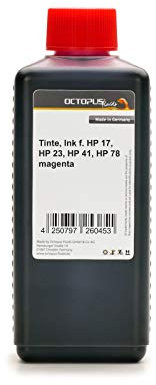 Nachfülltinte kompatibel für HP 14, 17, 23, 78 Druckerpatronen, Tintenpatronen Magenta, 250ml, Non-OEM