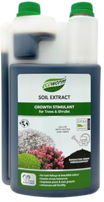 Ecoworm Soil Extract for Trees & Shrubs 1L - Organic Vermicompost Extract (makes 200L feed)