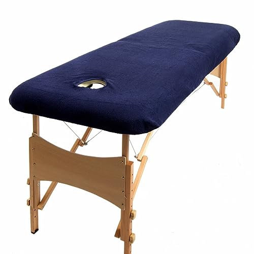 aztex Classic Massage Table Cover with Face Hole, Polycotton Elasticated Fit Beauty Bed Cover