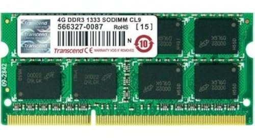 Transcend 4GB So-DIMM DDR3 1333 CL9 2Rx8, JM1333KSN-4G Module de mémoire RAM