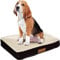 Ellie-Bo Hundebett für Innen, Matratze weich und waschbar, Bezug aus Kunst-Velours und Schaffell, Füllung: Polyesterfaser, für 107-cm-Hundekäfig, Größe XL: 100 x 66 x 10 cm, in Schwarz und Weiß