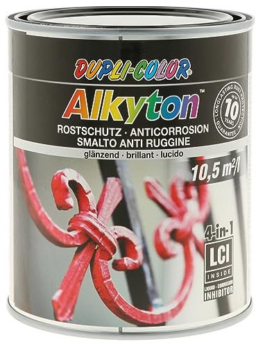 Dupli Color 245466 Alkyton Smalto Antiruggine, 750 ml, RAL 9005 Nero Profondo