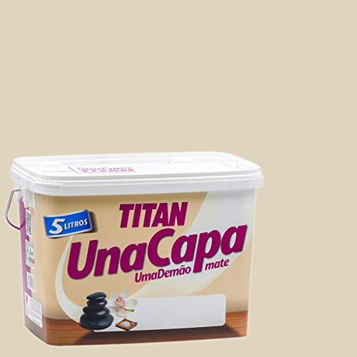 Titan M125511 - Pintura plastica monocapa mate de 5 l piedra suave