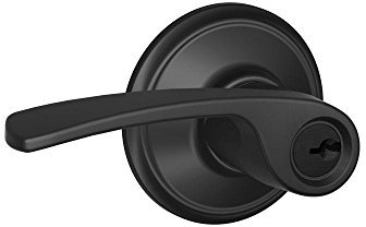 SCHLAGE Merano Keyed Entry Door Handle, Reversible, Matte Black