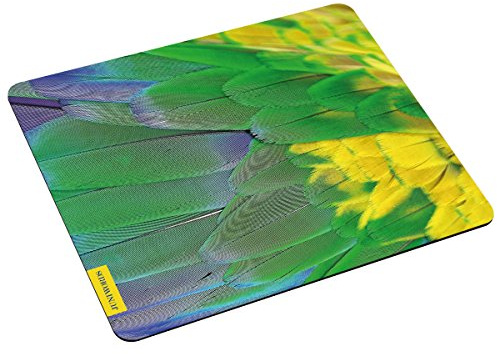 Wandkings Mousepad Mauspad mit Motiv, Papagei Gefieder 2, Design wählbar