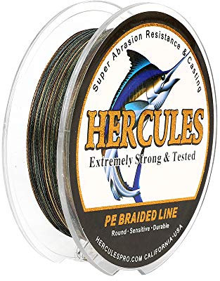 Hercules - Filo da pesca intrecciato a 4 fili, 100-2000m, 6-100lb, super morbido, polietilene, Lenze intrecciate per pesca con lenza, pesca da riva, pesca in mare, pesca in barca