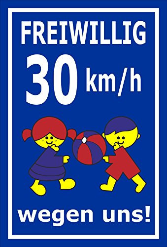 Melis Folienwerkstatt S00040-009-F - Adesivo con Scritta in Lingua Tedesca, 30 km/h