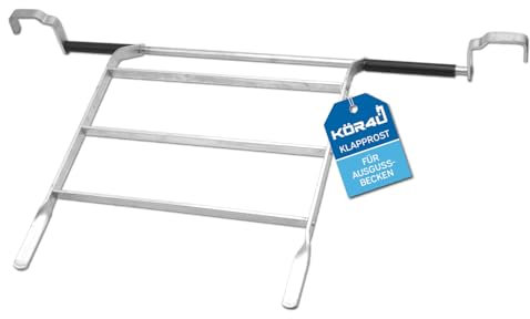 kör4u Alu Rost für Ausgussbecken 50cm, aus robustem Stahl, für Keller, Waschküche, Garten, Garage und Spülbecken