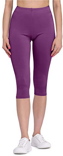 Bellivalini Leggings 3/4 in Viscosa Donna BLV50-148 (Porpora, S)
