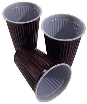 JG-Verpackungen 1000 Automatenbecher Thermobecher 0,18l 180ml braun-weiß Plastikbecher