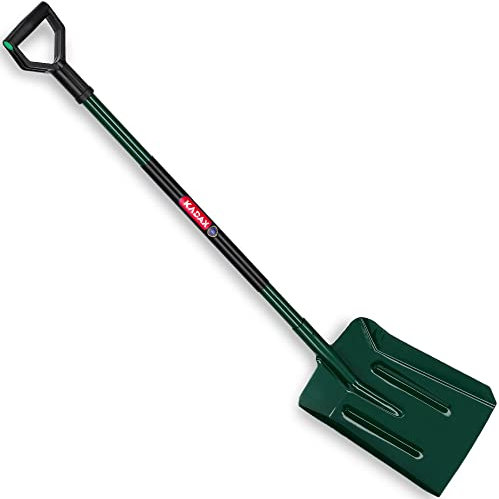 KADAX Pelle ŕ Charbon, Pelle ŕ poussičre avec Manche Ergonomique, Pelle avec poignée Solide, Pelle Robuste pour Cendres, Charbon, poussičre de Charbon, Outil de Jardin, (Manche en métal)