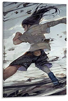 YZLI Anime Naruto Neji Kunstdruck auf Leinwand, modernes Design, 50 x 75 cm