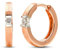 Creolen 585 Echtgold 13 mm - 2 Diamanten je 0.06 Ct - Rosegold Damen Ohrringe 14k - Schmuck mit Geschenkbox