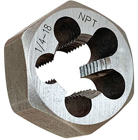 NPT Rohr-Sechskant-Schneideisen aus Karton, Stahl, 6,35 mm (1/4 Zoll) 18
