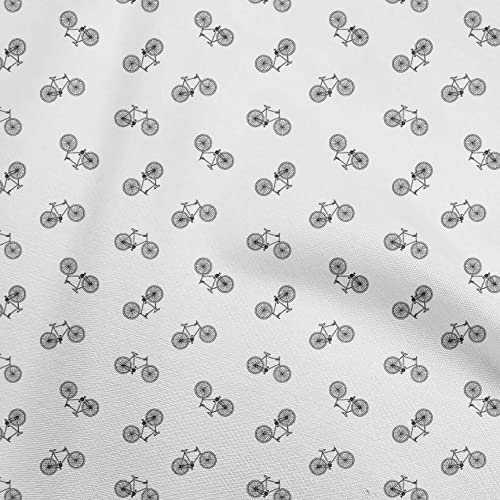 oneOone Baumwolljersey Weib Stoff Fahrrad Steppverbrauchsmaterialien Druck Nahendes Gewebe Durch Das Messgerat 58 Zoll breit - 77