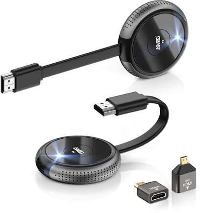 HDMI sans Fil 4K/5G, Émetteur et Récepteur HDMI sans Fil, 165FT/50M Wireless Transmitter Receiver de Laptop/TV Box/Caméra/Bluuray/Phone/PS au Télévision/Moniteur/Projecteur