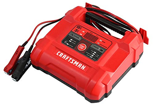 CRAFTSMAN CMXCESM162 Chargeur et mainteneur de Batterie entièrement Automatique 15 A 6 V/12 V - Compatible avec Les Batteries Standard, AGM, à décharge Profonde et au Lithium - Affichage numérique