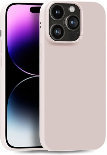 MyGadget Hülle kompatibel mit iPhone 14 Pro Max - robuste Silikon Schutzhülle TPU Case Slim Silikonhülle Back Cover Ultra Kratzfest Handyhülle matt Baby Rosa