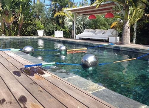 Sport en Piscine aquagym H/F Musculation Innovation Physio Travail en gainage Fitness Cardio Bien-être Vendu avec pitons INOX pour Bords Plage Bois/Deck Largeur Bassin inférieur 5M