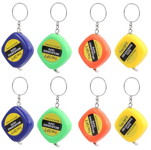 Baluue 20 Pièces Porte-clés Ruban à Mesurer 1m/3ft Mètre Ruban De Poche Porte-clés Mini Ruban à Mesure Du Corps Ruban à Mesurer Pour Le Corps Bande Règle Plastique Automatique