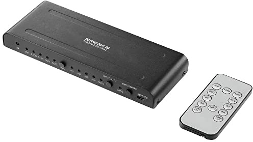 SpeaKa Professional SP-HDA-550 4 Port HDMI-Switch UHD 4K @ 60 Hz