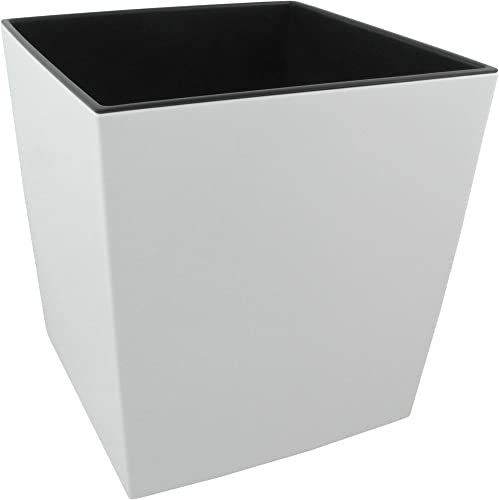 MePla - Quadratkübel Juka - wetterfestes Pflanzgefäß - UV-beständiger Blumenkübel - Pflanzentopf - Kübel - 40x40 - Weiss