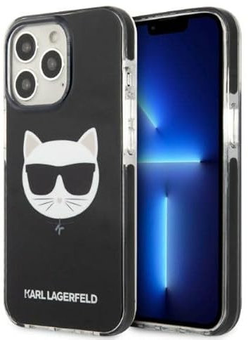 Karl Lagerfeld KLHCP13LTPECK Hülle für iPhone 13 Pro / 13 6,1 hardcase Schwarz Choupette Head