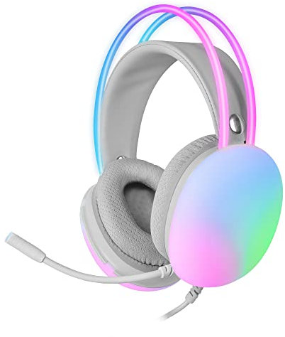 Mars Gaming MH-Glow, 360° Full Chroma RGB Flow Headset, Geräuschunterdrückendes Mikrofon, Ultralight, Memory-Foam, Windows/PS4/PS5/XBOX Series X|S/ONE/Mac/Switch/Switch 2/Smartphone/Tablet, Schwarz