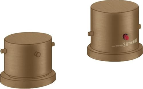 hansgrohe AXOR Starck 2-Loch Wannenrandarmatur mit Thermostat und Zerogriffen, 10480140, Farbe: Brushed Bronze