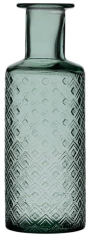 Vase en Verre recyclé Vert 9 x 9 x 28 cm