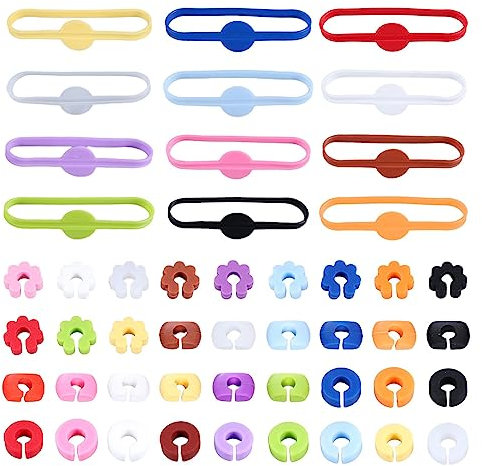 48 marcadores de bebidas para vasos, marcadores de copa de vino de silicona para fiesta de bar, despedida de soltera, fiesta de cóctel, fiesta de cumpleaños, 4 estilos (multicolor)