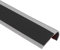 uxcell 1Pcs Stair Nosing, Vinyl Stair Edge Protector, Anti Slip Step Trim for Stair Edging, Stair Edge Trim, Outdoor Indoor Steps, Easy to Install, 6.6Ft, Black & Grey