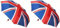 Union Jack Photogenic Tourist or General Commute Small Windproof Compact Umbrellas for Ladies and Men Unisex (Pack of 2)