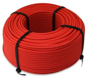 Sovolar Premium Solar Cable 6 mm² Red 100 m Roll TÜV-Certified UV-Resistant Flexible Photovoltaic Cable PV Cable Solar Connection Cable for Solar Panel Inverter for Private Customers