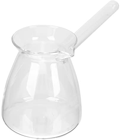 Ciieeo Türkische Kaffeekanne Aus Hochtemperaturbeständigem Borosilikatglas Mit Seitengriff Transparente Teekanne Und Milchwärmer Für Küche Und Haushalt 8.3 Zoll